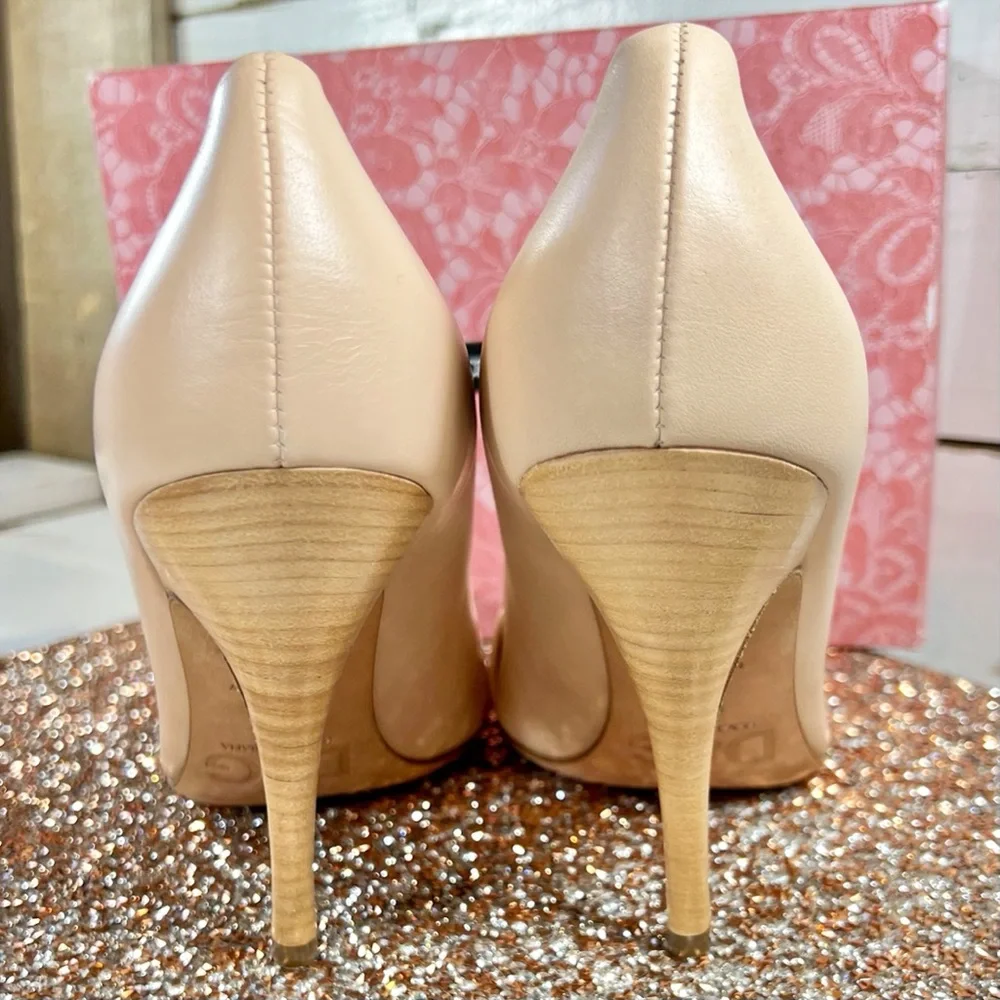 Dolce & Gabbana Nappa Leather Wrapped Toe Heels